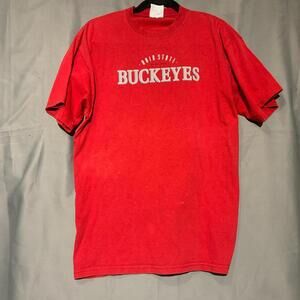 Vintage Ohio State Buckeyes red cotton single stitch